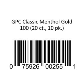 GPC Classic Menthol Gold 100 20 ct., 10 pk.