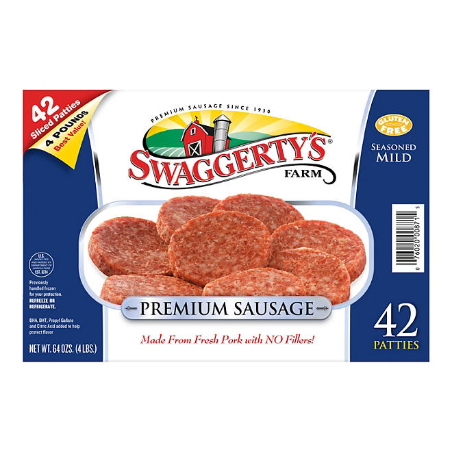 Swaggerty's Breakfast Sausage 4 lbs., 42 ct.