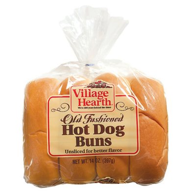Village Hearth Old Fashioned Hot Dog Buns 16 ct., 28 oz. - Sam's Club
