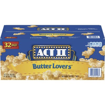 ACT II Butter Lovers Microwave Popcorn, 2.75 oz, 32 pk.