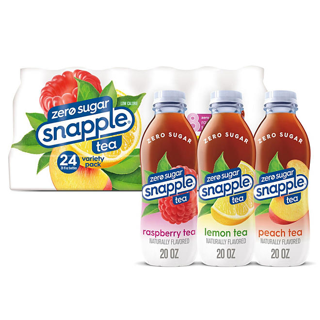 Diet Snapple Tea Three Flavor Variety Pack (20 fl. oz., 24 pk.)