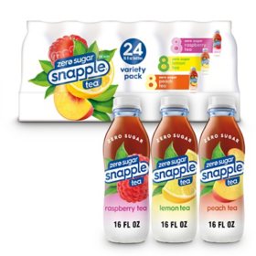 Snapple Zero Sugar Tea Variety Pack 16 fl. oz., 24 pk.