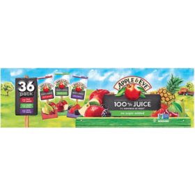 Apple & Eve 100% Juice Variety Pack, 6.75 fl. oz., 36 pk.
