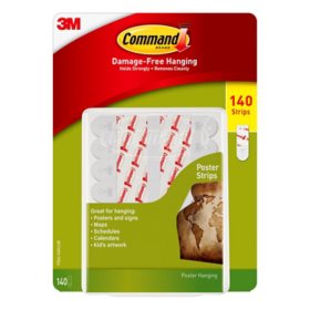 3M Command Adhesive Poster Strips - 12 pack