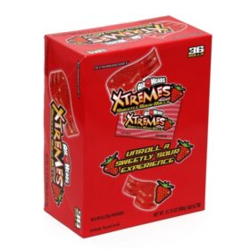 Airheads Xtremes Sweetly Sour Rolls, Strawberry Flavor 0.89 oz., 36 ct.