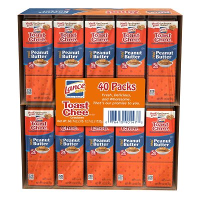 Lance Toastchee Peanut Butter Crackers 1 52 Oz 40 Ct Sam S Club