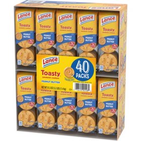 Lance Toasty Peanut Butter Sandwich Crackers, 1.29 oz., 40 pk.