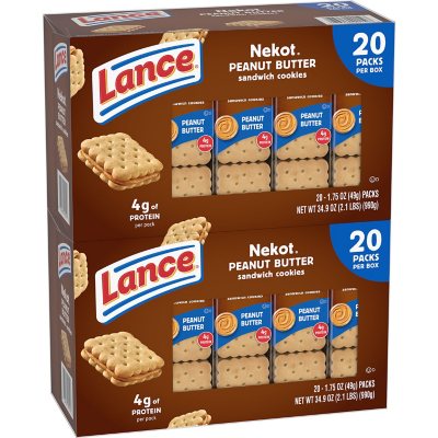 Lance Sandwich Cookies, Nekot Lemon Creme, 8 Individually Wrapped