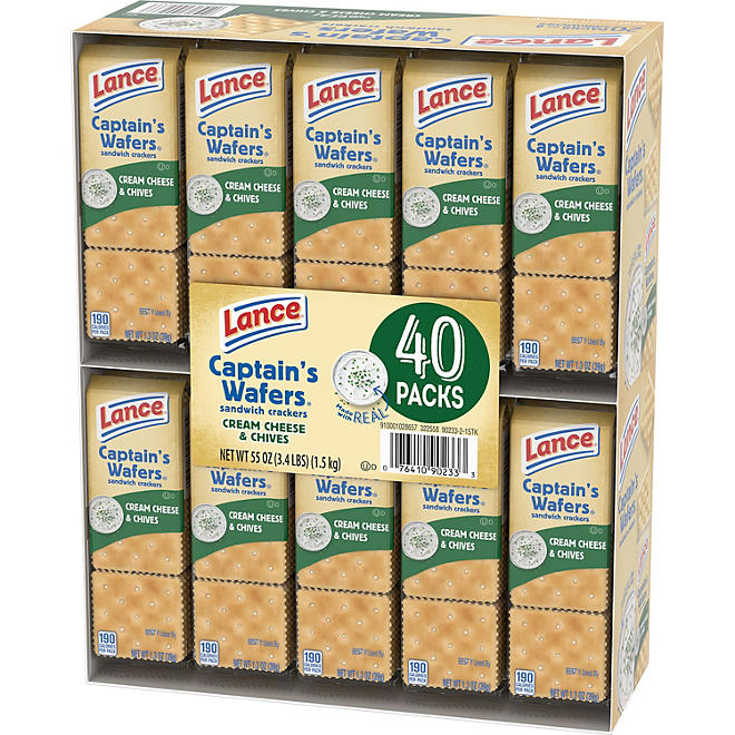 Lance Captain's Wafers, Cream Cheese and Chives 40 pk.