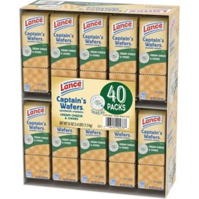 Lance Captain's Wafers Cream Cheese and Chives Crackers, 1.3 oz., 40 pk.