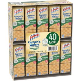 Lance Captain's Wafers Cream Cheese and Chives Crackers, 1.3 oz., 40 pk.