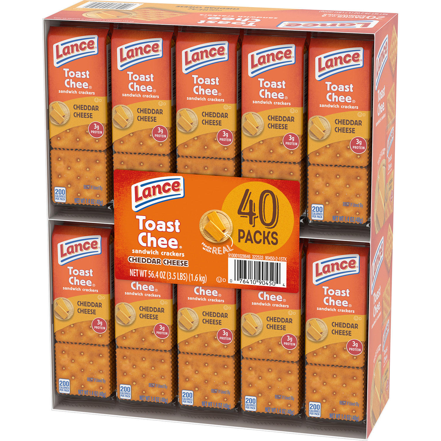 UPC 076410904504 product image for Lance ToastChee Cheddar Cheese 1.41 oz, 40 pk. | upcitemdb.com