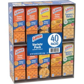 Lance Variety Pack Sandwich Crackers, 40 pk.