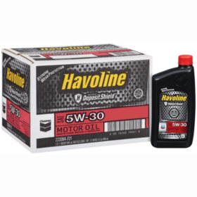 Chevron Havoline w/Deposit Shield 5w30 Motor Oil - 1 Quart Bottles - 12 pk.
