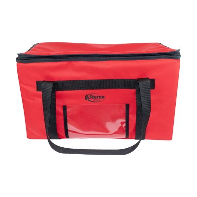 Restaurant Linen Insulated Food Delivery Bag Pan Carrier (Red)