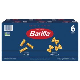 Barilla Pasta Rotini & Farfalle, Variety Pack, 1 lb., 6 pk.