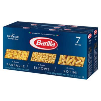 12 BOXES - Barilla Pasta Variety Pack (Total 12 Boxes - 16 oz Each) EXP:  08/2025