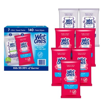 WET ONES Antibacterial Hand Wipes Fresh Scent 20 ea (Pack of 2)