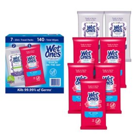 Wet Ones Antibacterial Hand Wipes, Fresh Scent/Lavender, 20 ct., 7 pk.