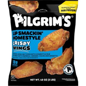 Pilgrim's Homestyle Crispy Bone-in Chicken Wings, Frozen, 3 lbs.