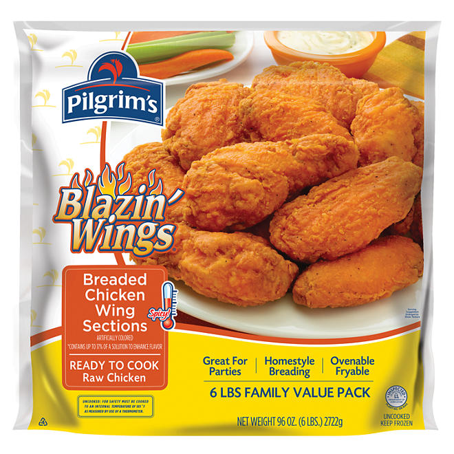 Pilgrim's Chicken Blazin' Wings - 6 lbs.