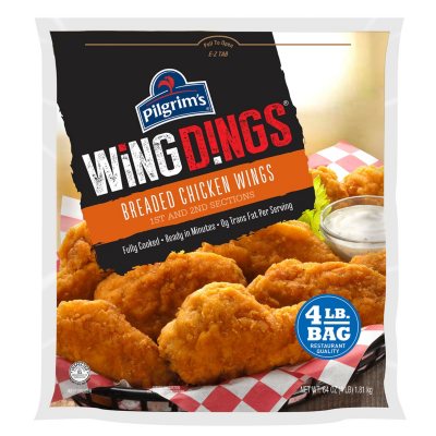 Pilgrim S Wing Dings Breaded Chicken Wings 4 Lb Sam S Club