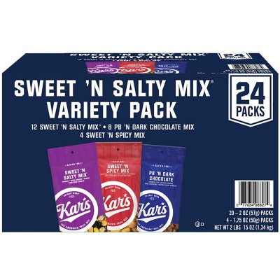 Kars Sweet n Salty Trail Mix 2 Oz Box Of 40 Packs - Office Depot