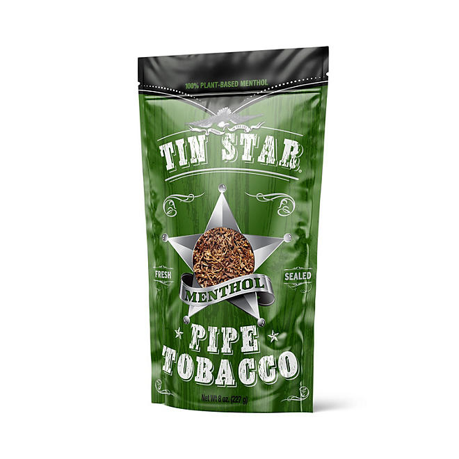 Tin Star Methol Pipe Tobacco Large Bag 8 oz.