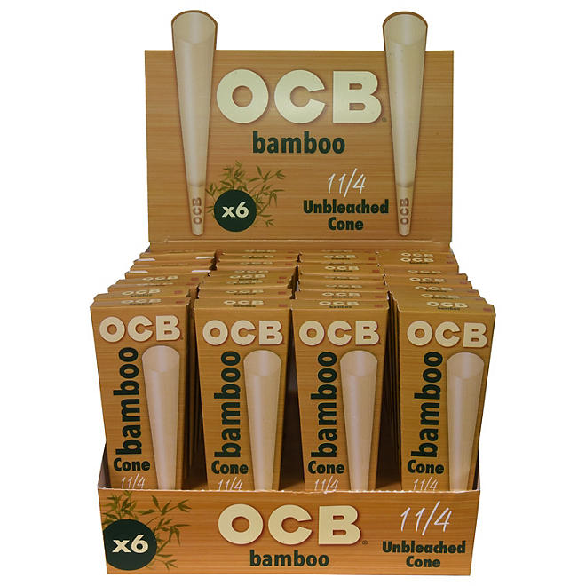OCB Bamboo Cone 1 1/4 6 ct., 32 pk.