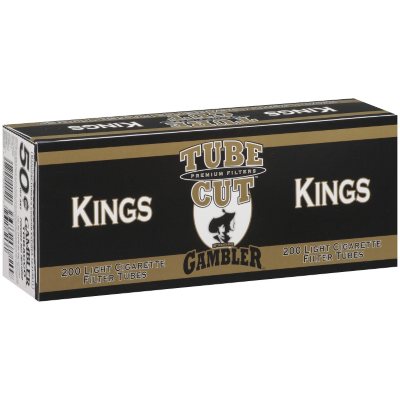 Gambler TubeCut Cigarette Filter Tubes, Gold, Kings