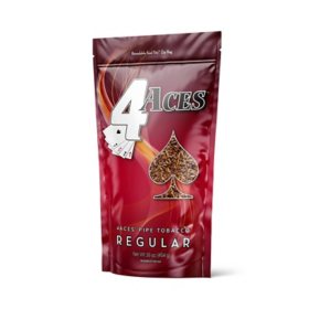 4 Aces Pipe Tobacco, Regular, Large Bag 16 oz.