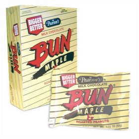 Pearson's Bun Bar, Maple With Milk Chocolate  1.75 oz. bar, 24 ct.