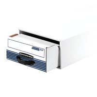 Bankers Box STOR/DRAWER Steel Plus Storage Box with Wire, White/Blue (12ct.)