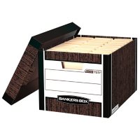 Bankers Box R-KIVE Max Storage Box, Woodgrain (Letter/Legal, 12/Carton)