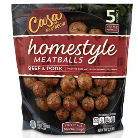 Casa Di Bertacchi Homestyle Meatballs, Frozen, 5 lbs.