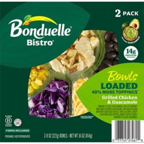 Bonduelle Bistro Loaded Chicken & Guacamole Bowl, 8 oz., 2 pk.
