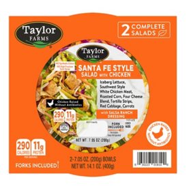 Taylor Farms Santa Fe Style Salad with Chicken 14.1 oz., 2 pk.