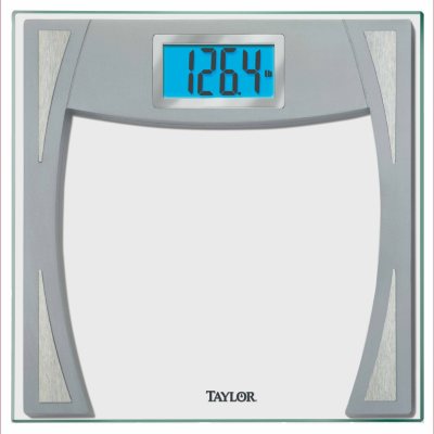 Digital Glass Scale with Stainless Steel Accents Clear - Taylor