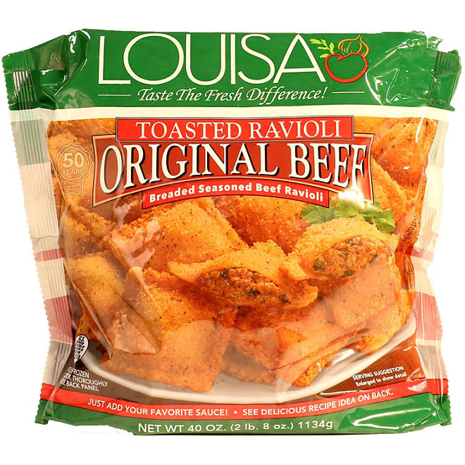 Louisa Original Beef Toasted Ravioli, Frozen 40 oz.