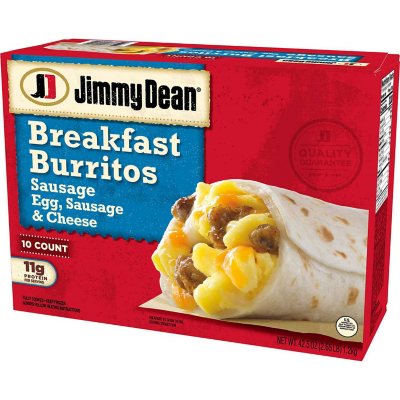 Jimmy Dean Sausage Breakfast Burritos, Frozen (10 ct.) Sam's Club