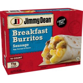 Jimmy Dean Sausage Breakfast Burritos, Frozen (10 ct.)