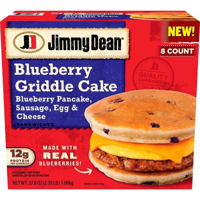 jimmy-dean-blueberry-griddle-cake-breakfast-sandwiches-with-sausage