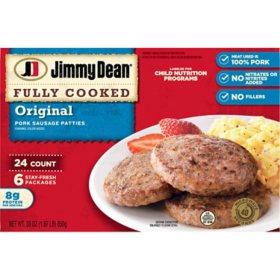 Jimmy Dean Fully Cooked Pork Sausage Patties, 24 ct.