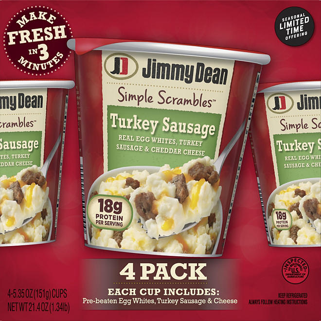 Jimmy Dean Turkey Sausage and Egg Whites Simple Scrambles (4 pk.)