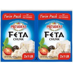 President Feta Chunk Cheese, 32 oz.