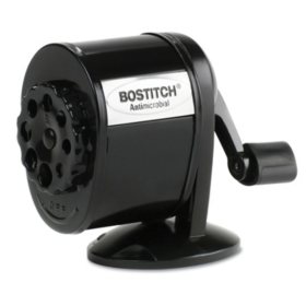 Stanley Bostitch - Table-Mount/Wall-Mount Antimicrobial Manual Pencil Sharpener - Black