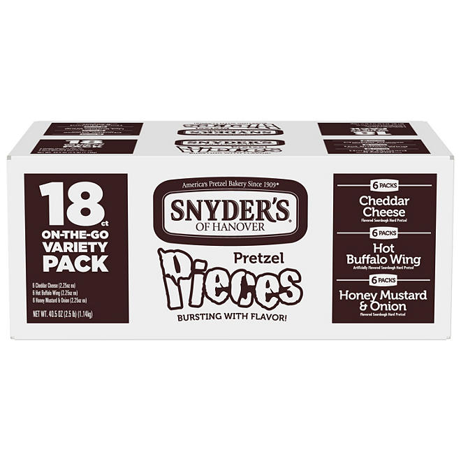 Snyder's of Hanover Pretzel Pieces Variety Pack (2.25 oz., 18 pk.)
