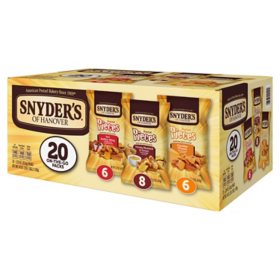 Snyder's of Hanover Variety Pack Pretzel Pieces, 2.25 oz., 20 pk.