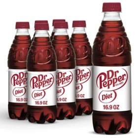Diet Dr Pepper Soda .5 L bottles, 24 pk.