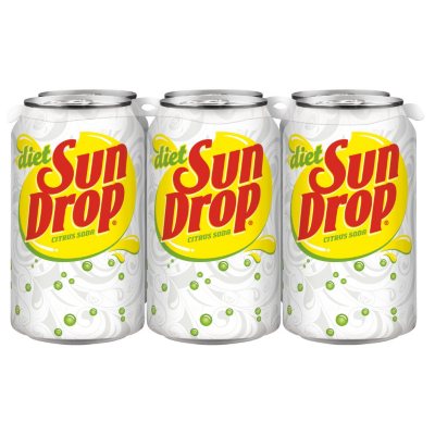 diet sun drop soda citrus cans oz pk 12pk 12oz sam samsclub